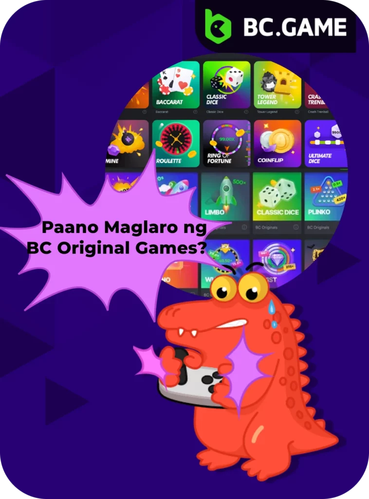 Mga hakbang sa paglalaro sa BC Game Original